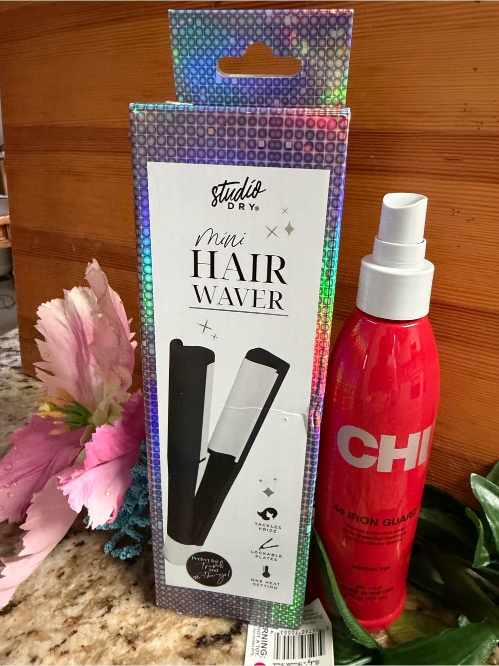 Set of Two items 
Studio Dry mini Hair Wave
CHI 44 Iron Guard Thermal Protection